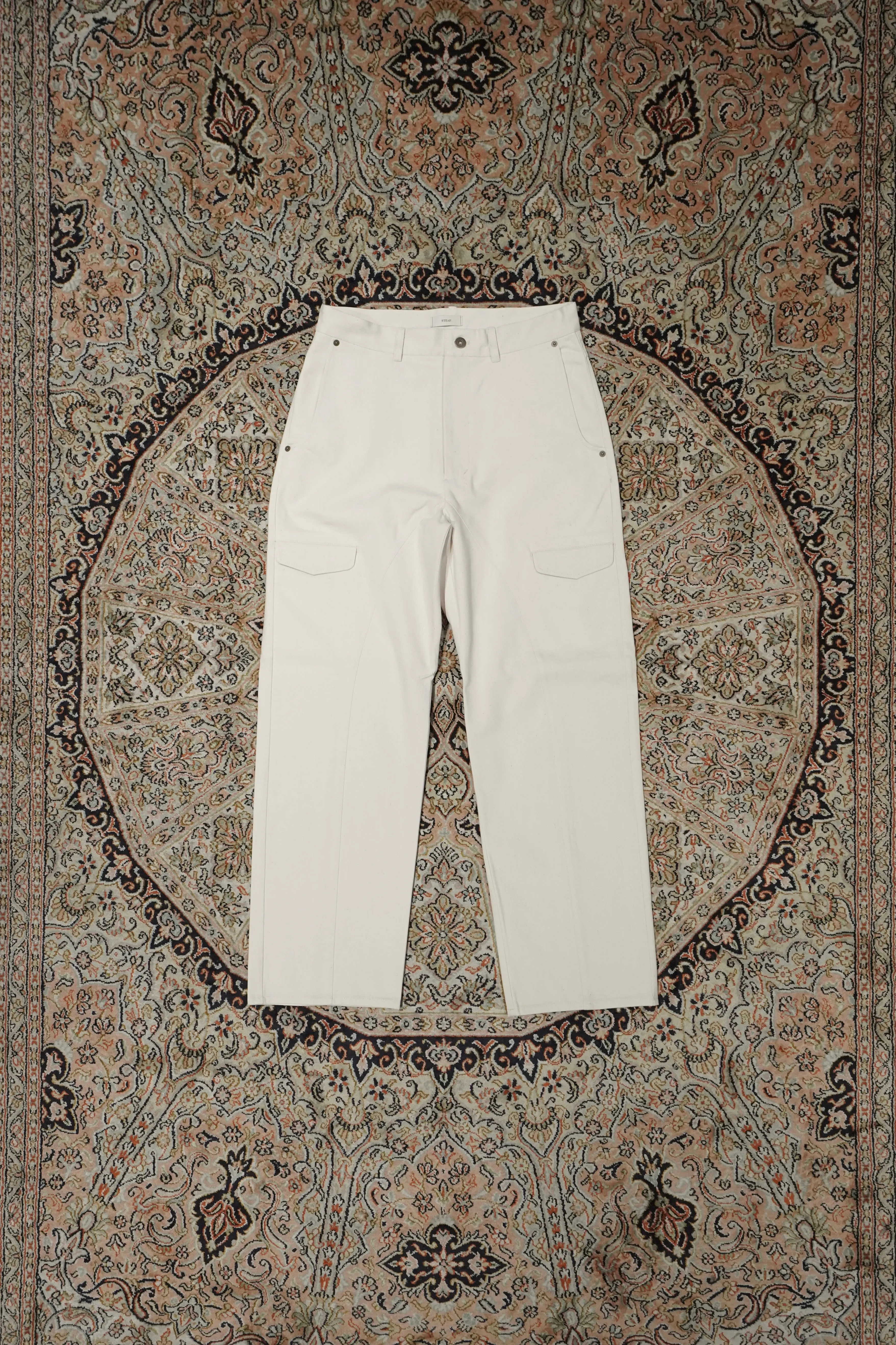STEAF EXPLORER??S DENIM PANTS (LEGHORN WHITE)