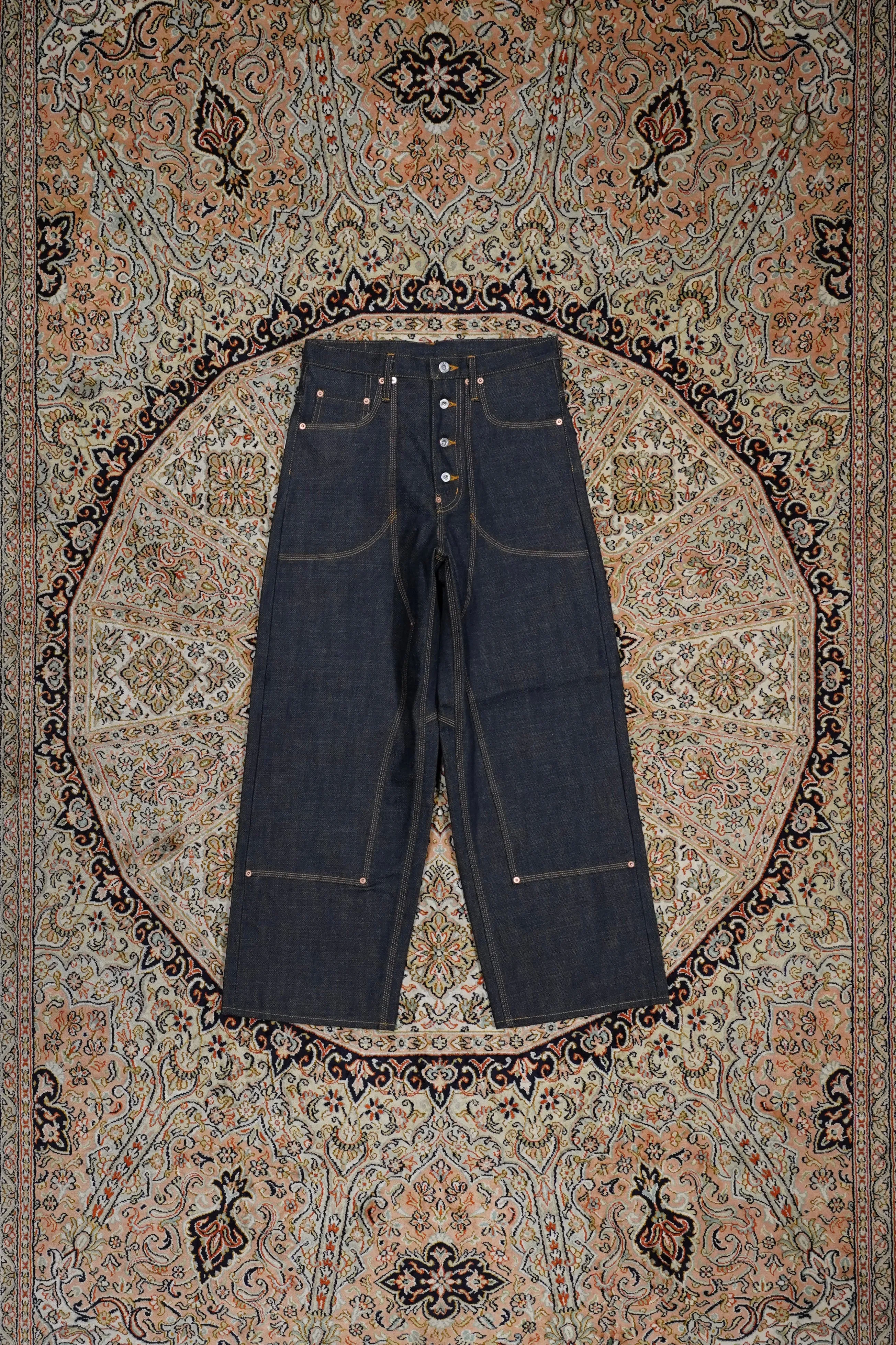 SUGARHILL CLASSIC DOUBLE KNEE DENIM PANTS (RIGID INDIGO)