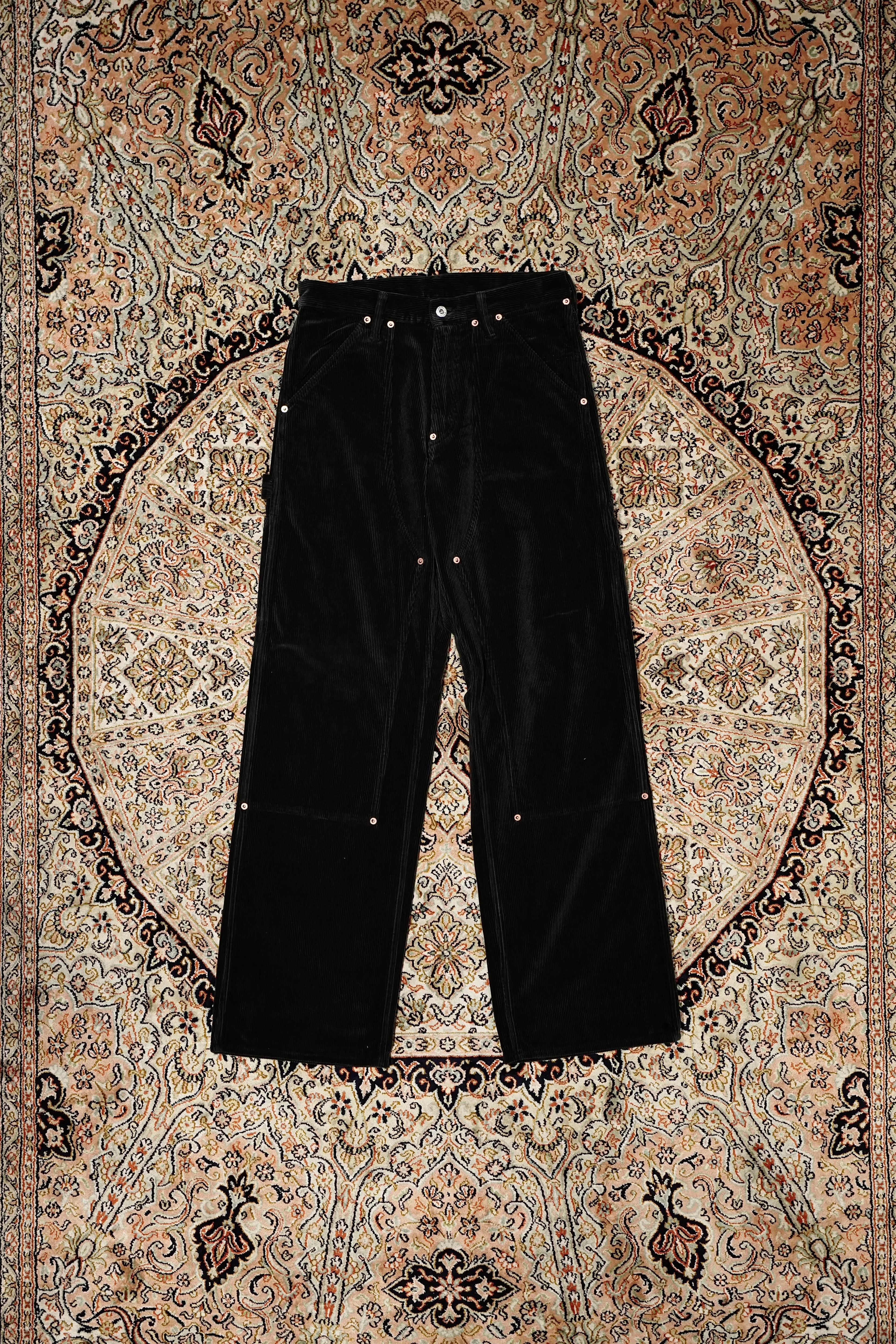 SUGARHILL COURDUROY PAINTER TROUSERS (BLACK)
