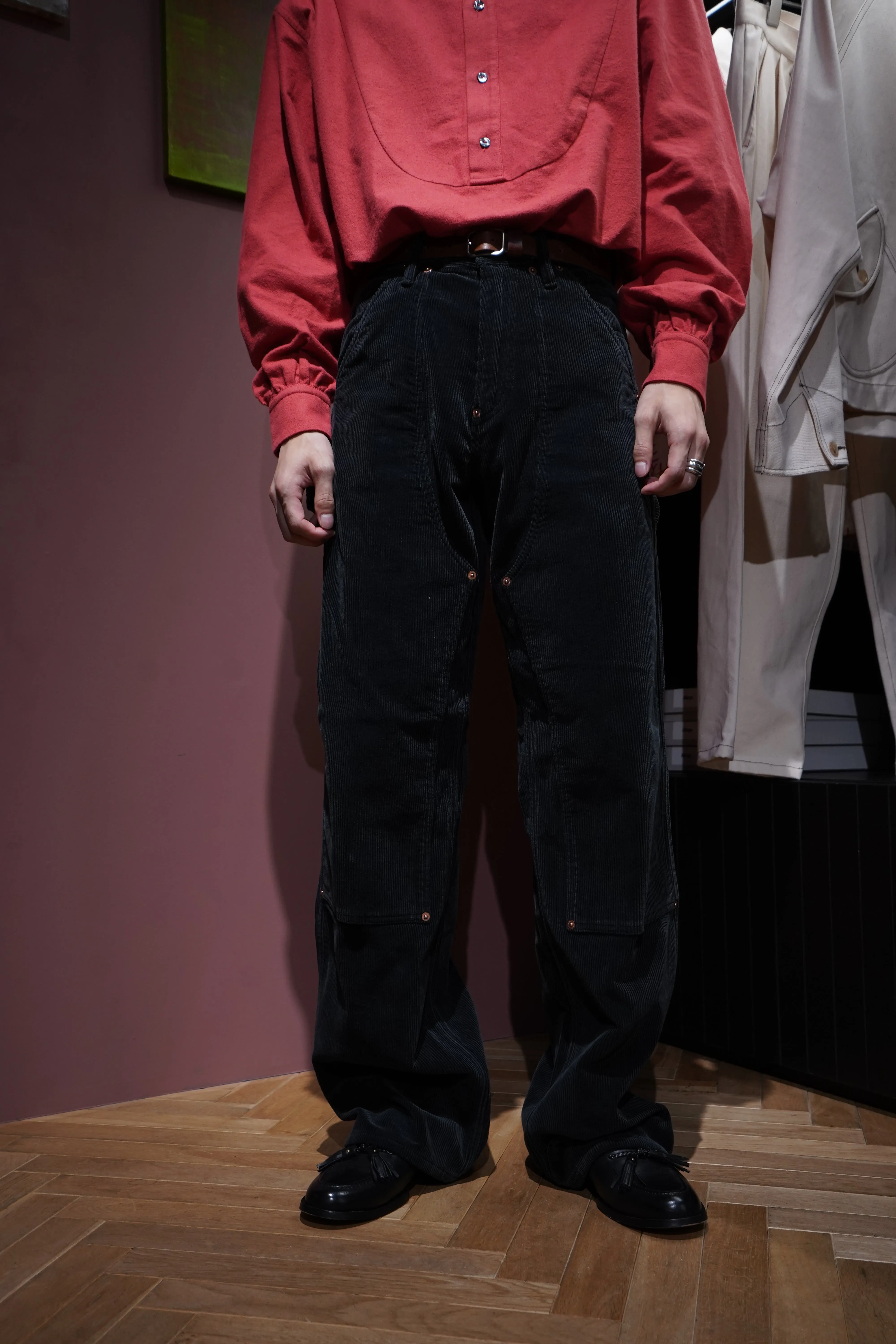 SUGARHILL COURDUROY PAINTER TROUSERS (BLACK)