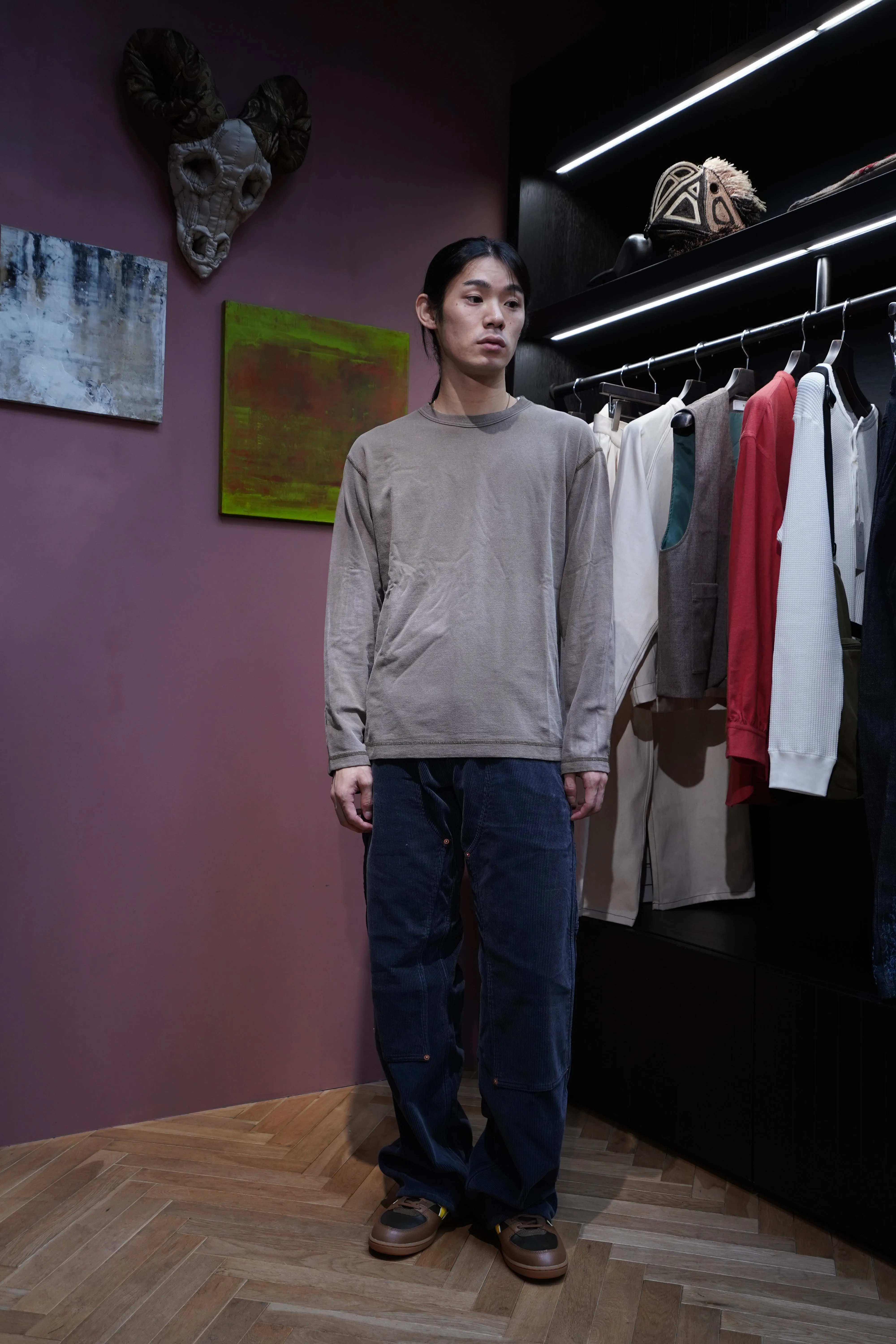 SUGARHILL COURDUROY PAINTER TROUSERS (NAVY)