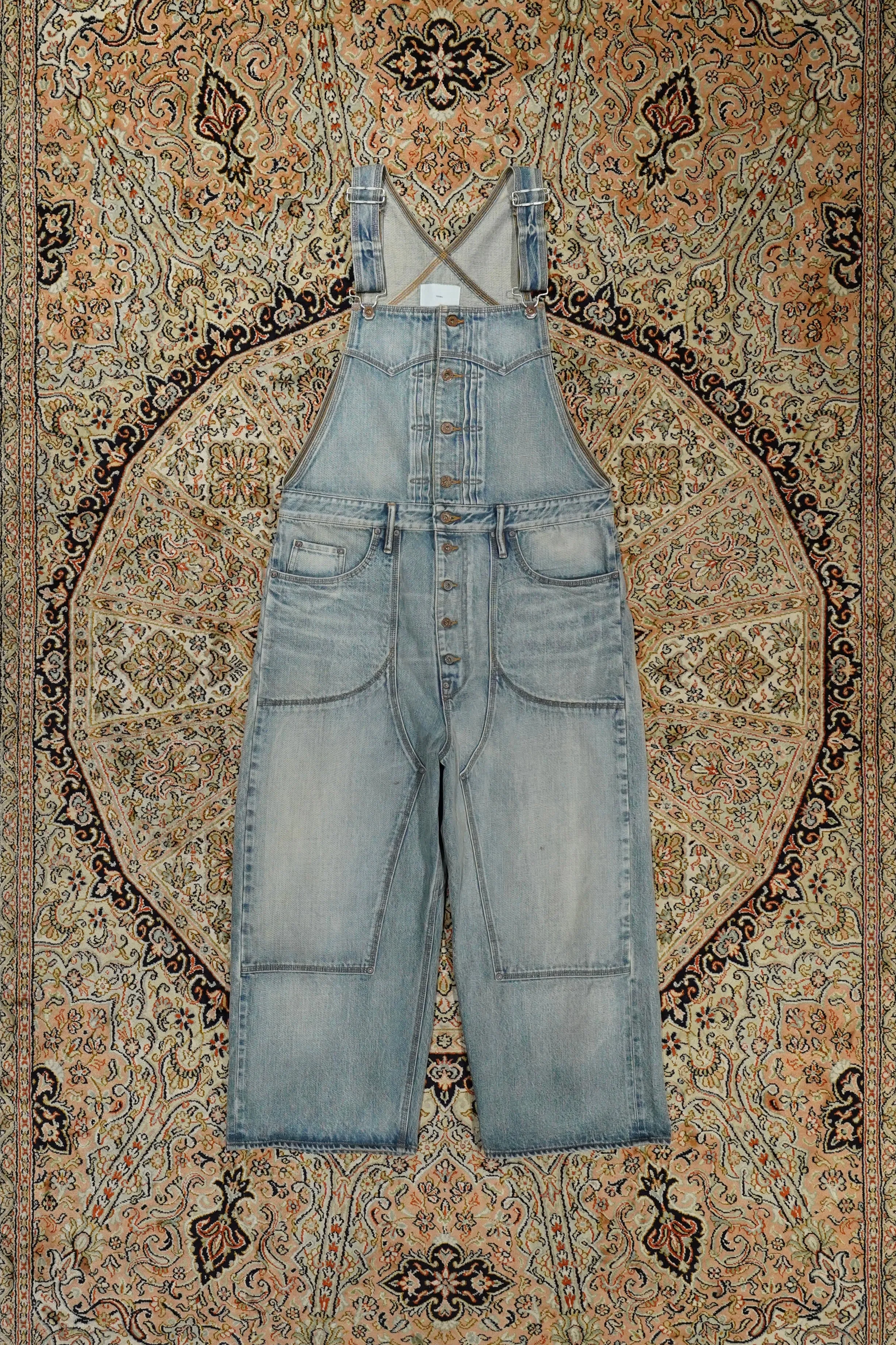 SUGARHILL FADED CLASSIC DENIM OVERALLS (FADED INDIGO)