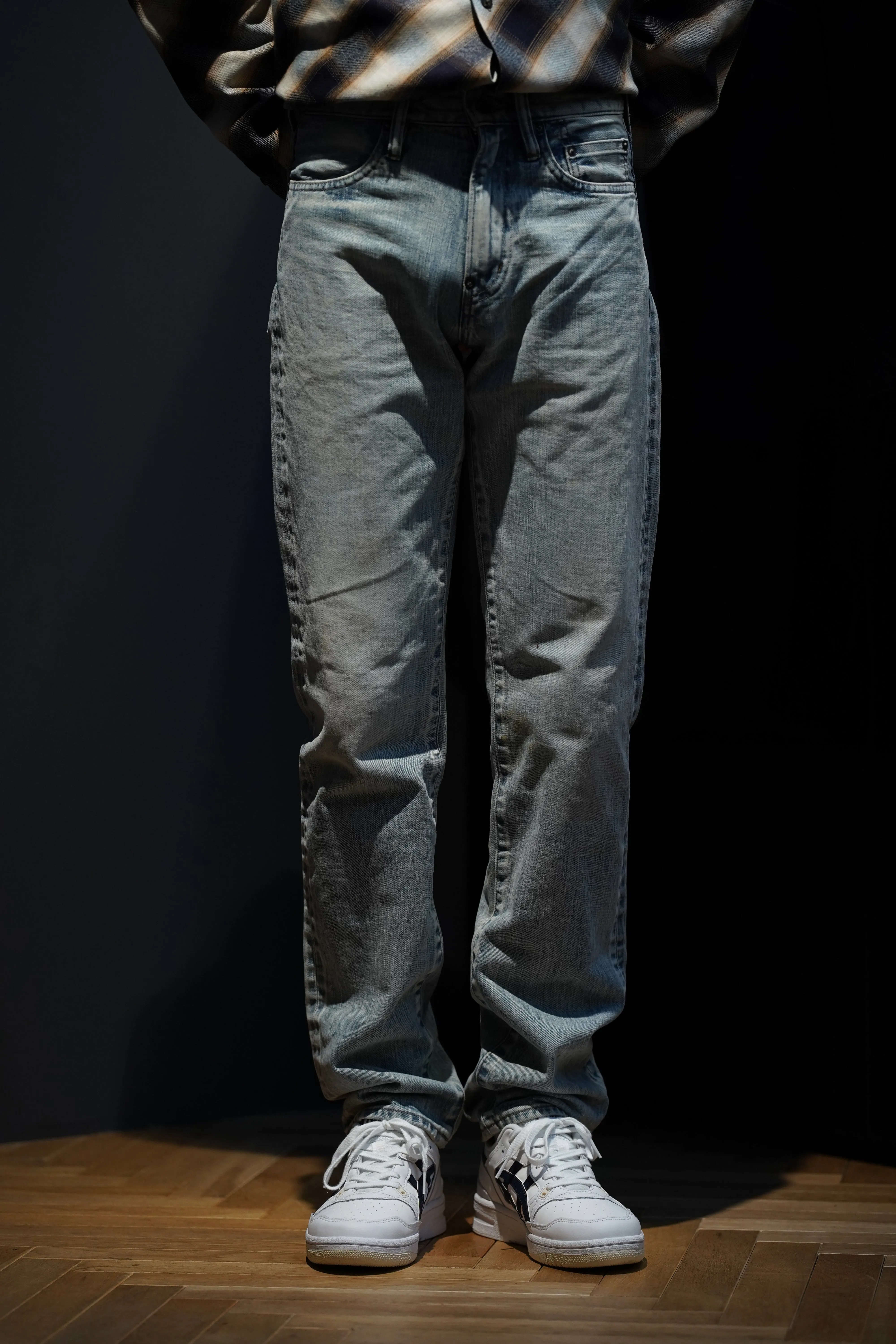 SUGARHILL FADED MODERN DENIM REGULAR TROUSERS