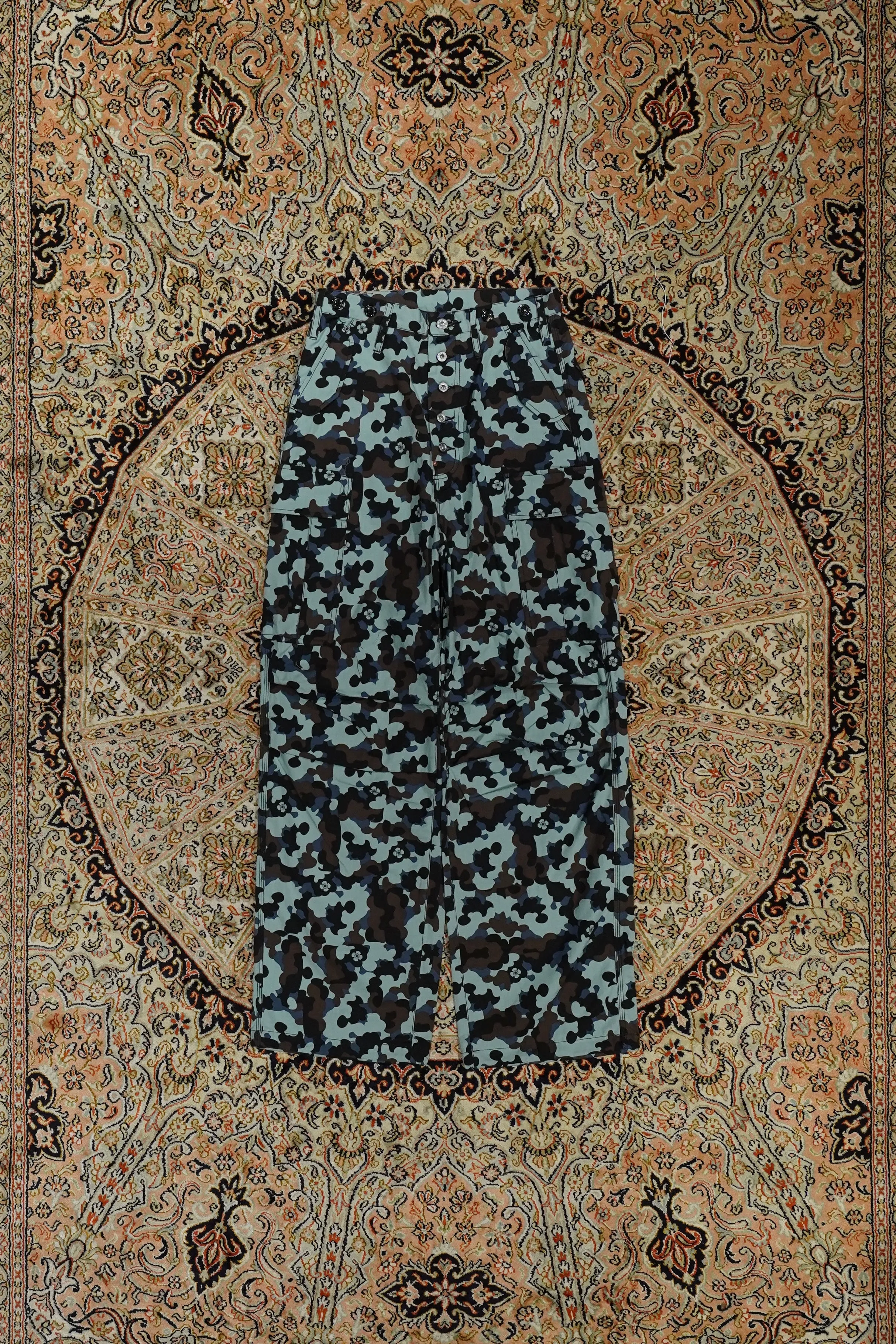 SUGARHILL FLOWER CAMO CARGO TROUSERS (BLUE CAMO)