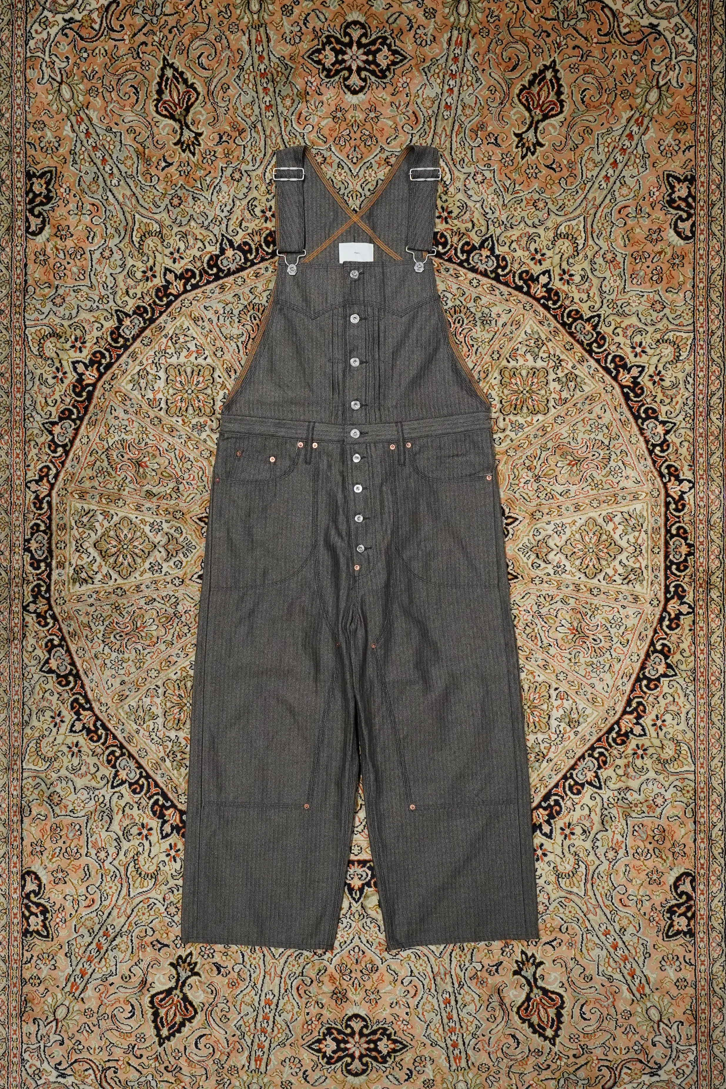 SUGARHILL HERRINGBONE OVERALL (GRAY HERRINGBONE)