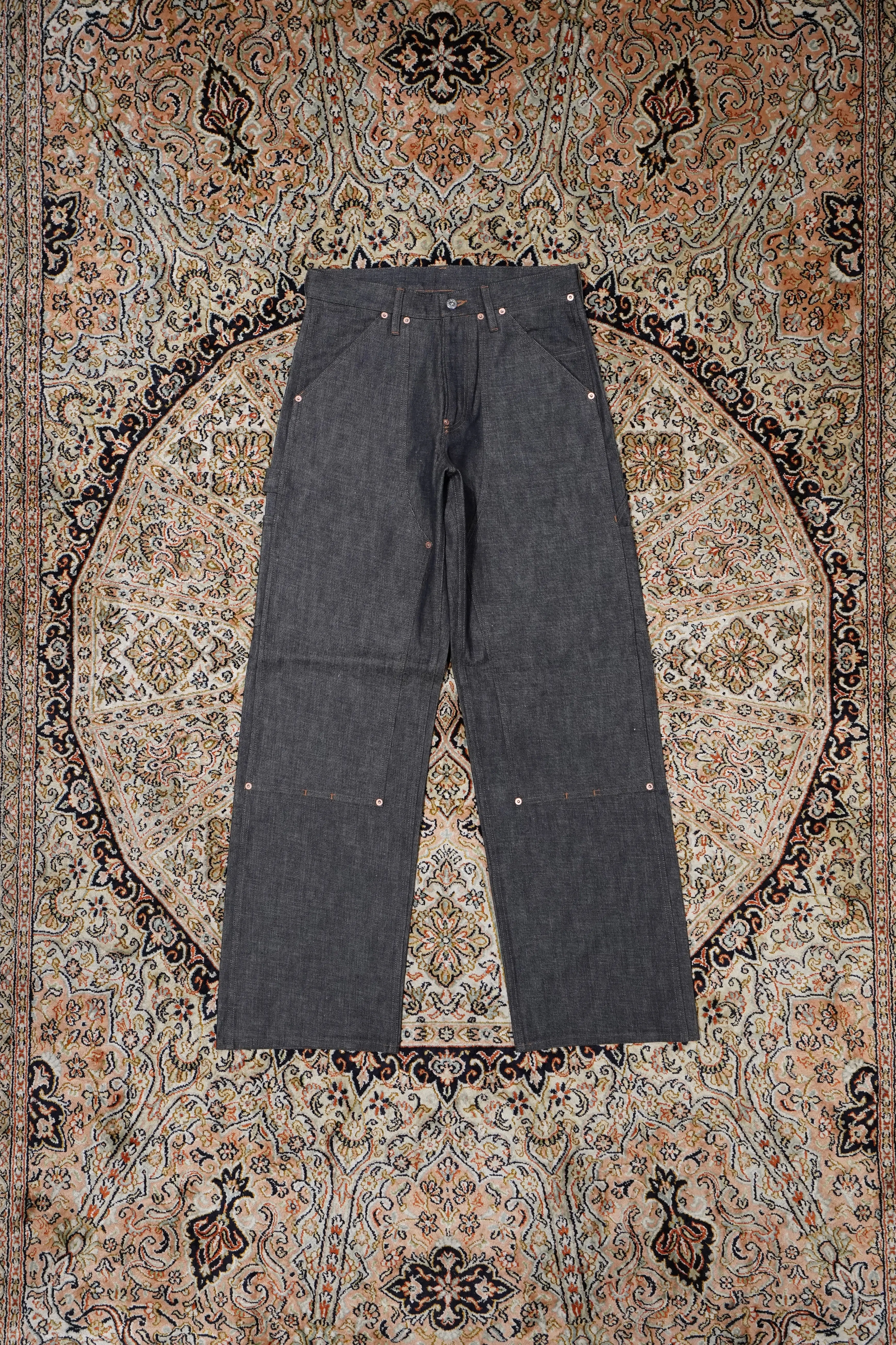 SUGARHILL PAINTER DOUBLE KNEE DENIM TROUSERS (RIGID INDIGO)