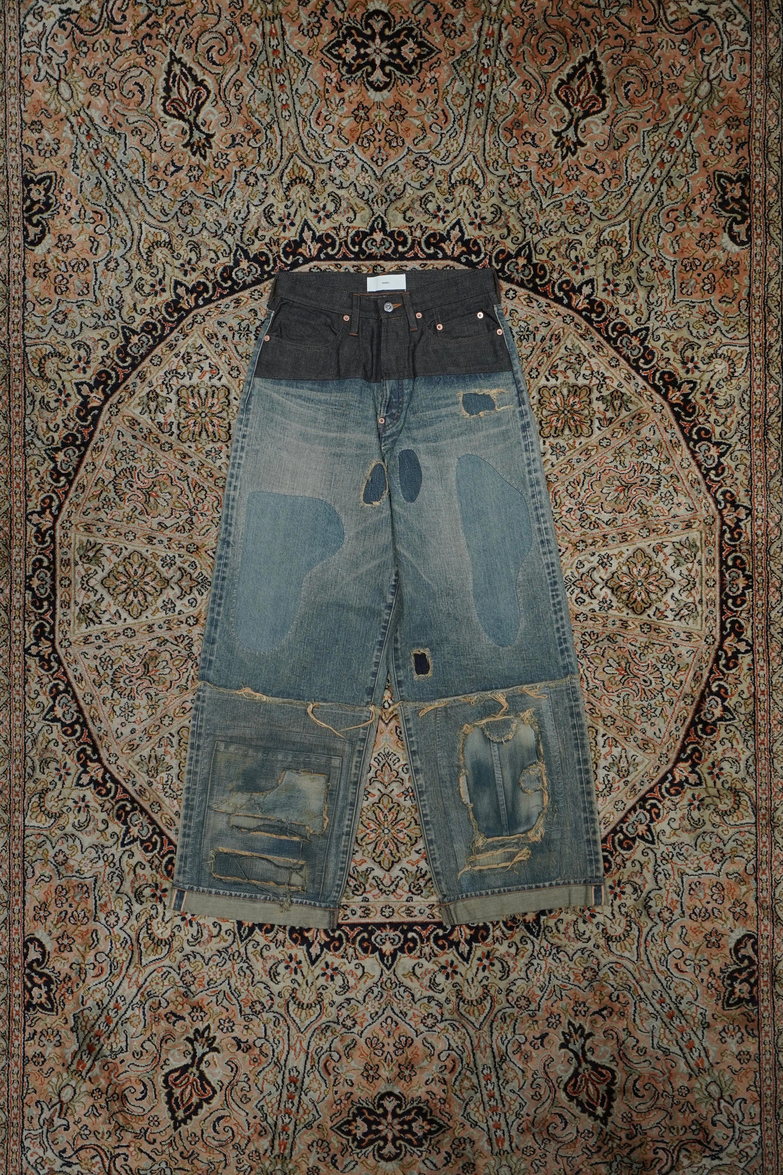SUGARHILL STRATUM DENIM PANTS WIDE CUT (FADED INDIGO)