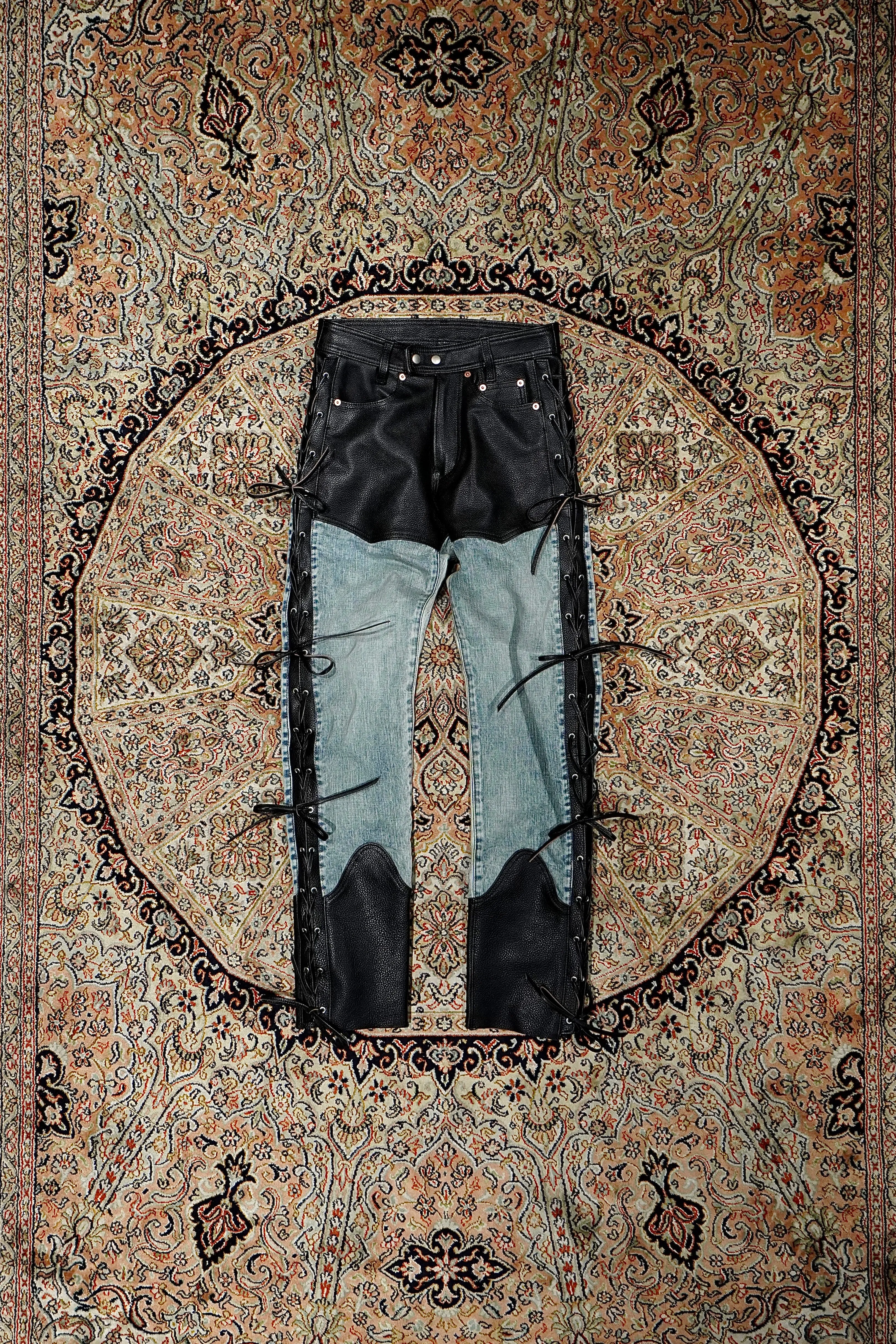 SUGARHILL STRATUM LEATHER PANTS (BLACK & INDIGO)