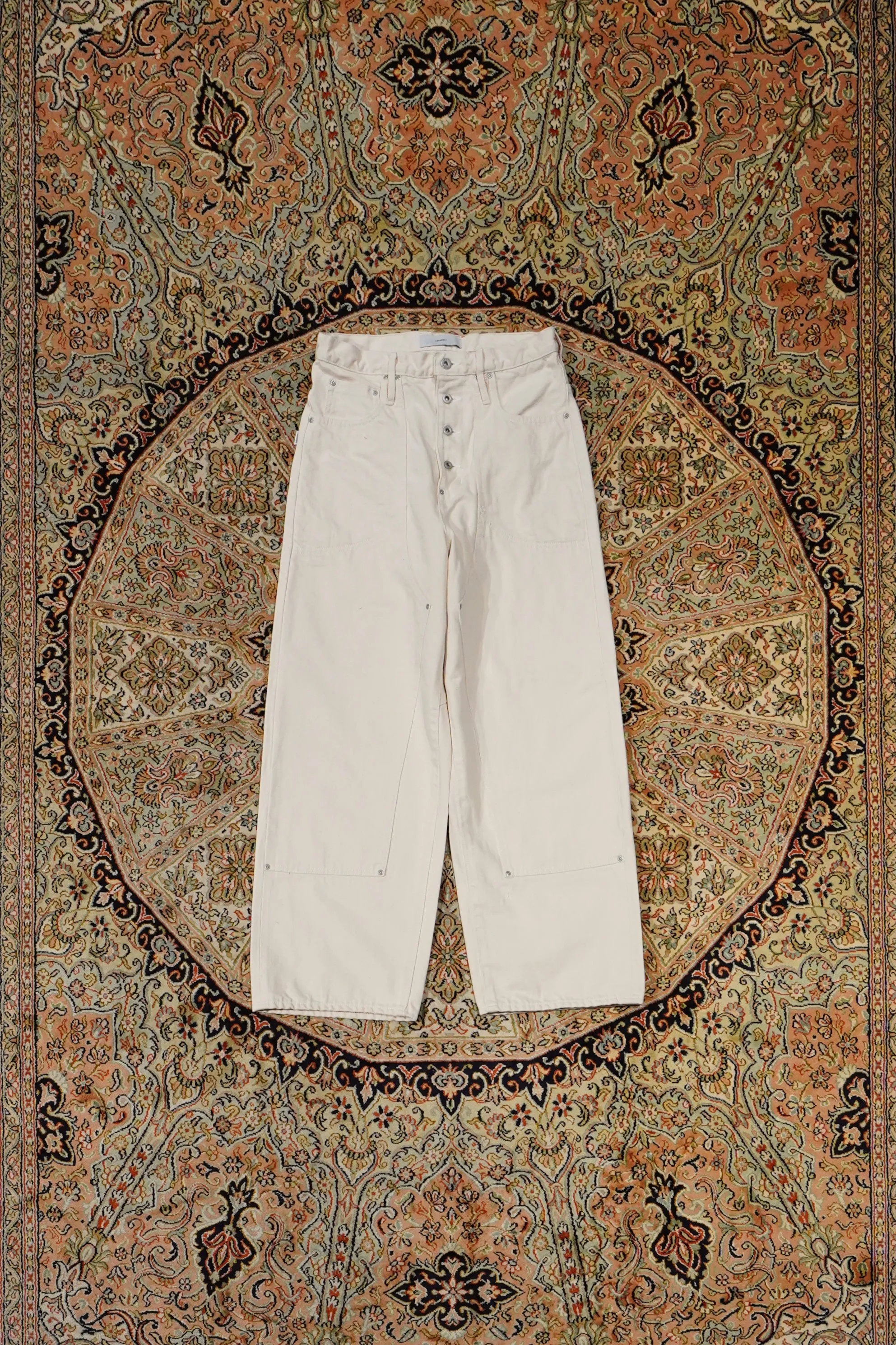 SUGARHILL WASHED DOUBLE KNEE PANTS (OFF WHITE)