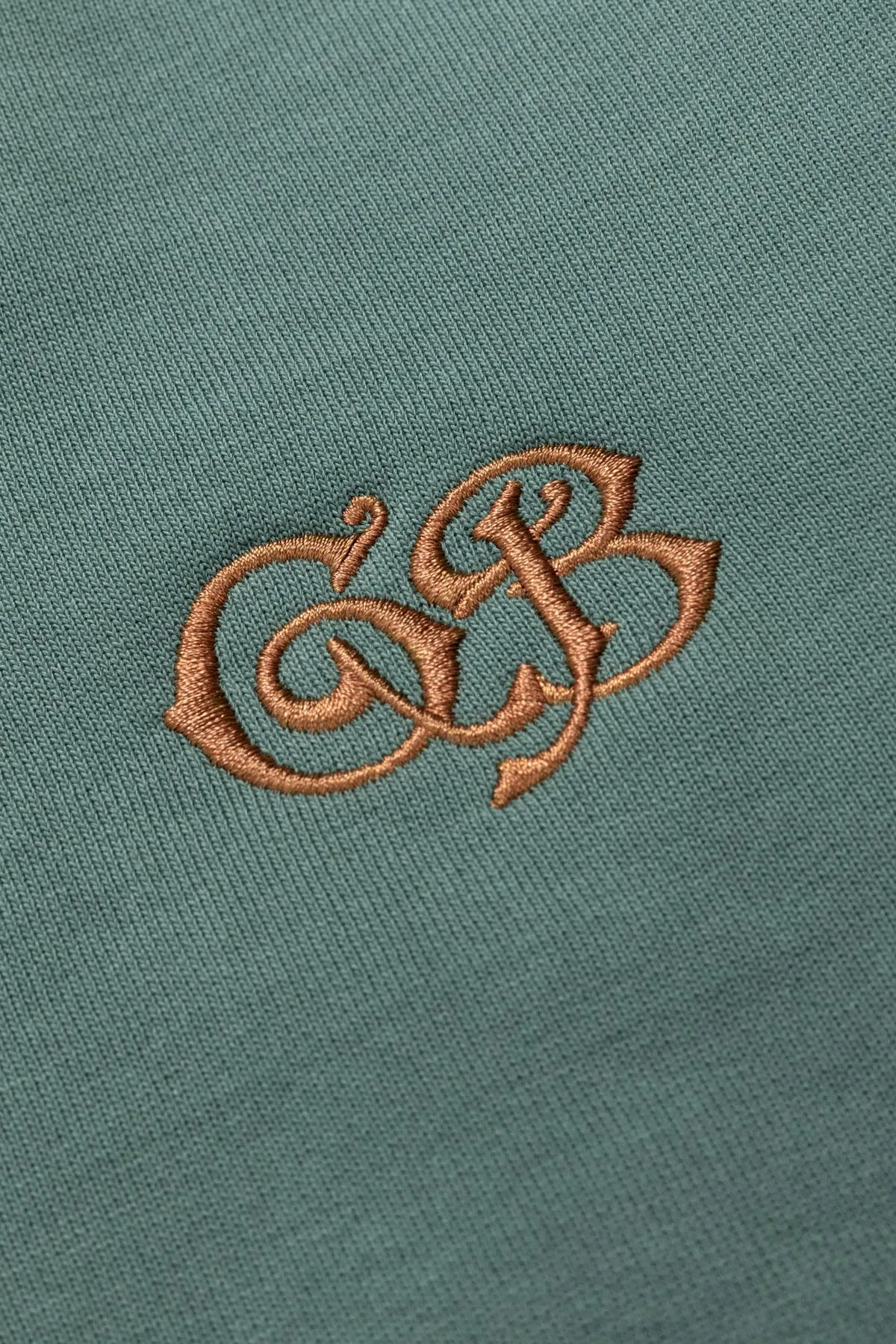Sweater GB Logo  Bottle Green/ Gold embroidery