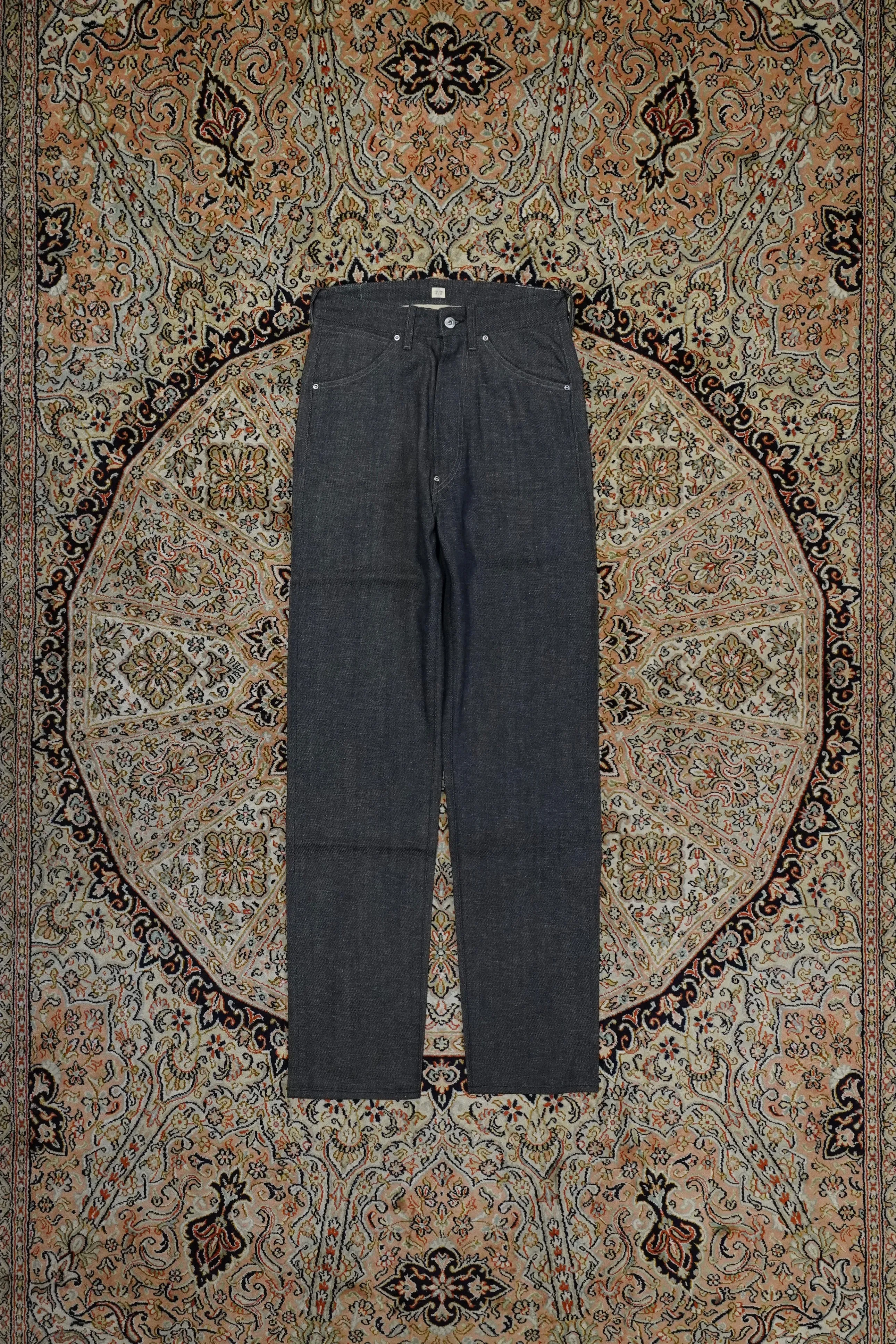 Taiga Takahashi MODIFIED DENIM WORK TROUSERS (RAW INDIGO)
