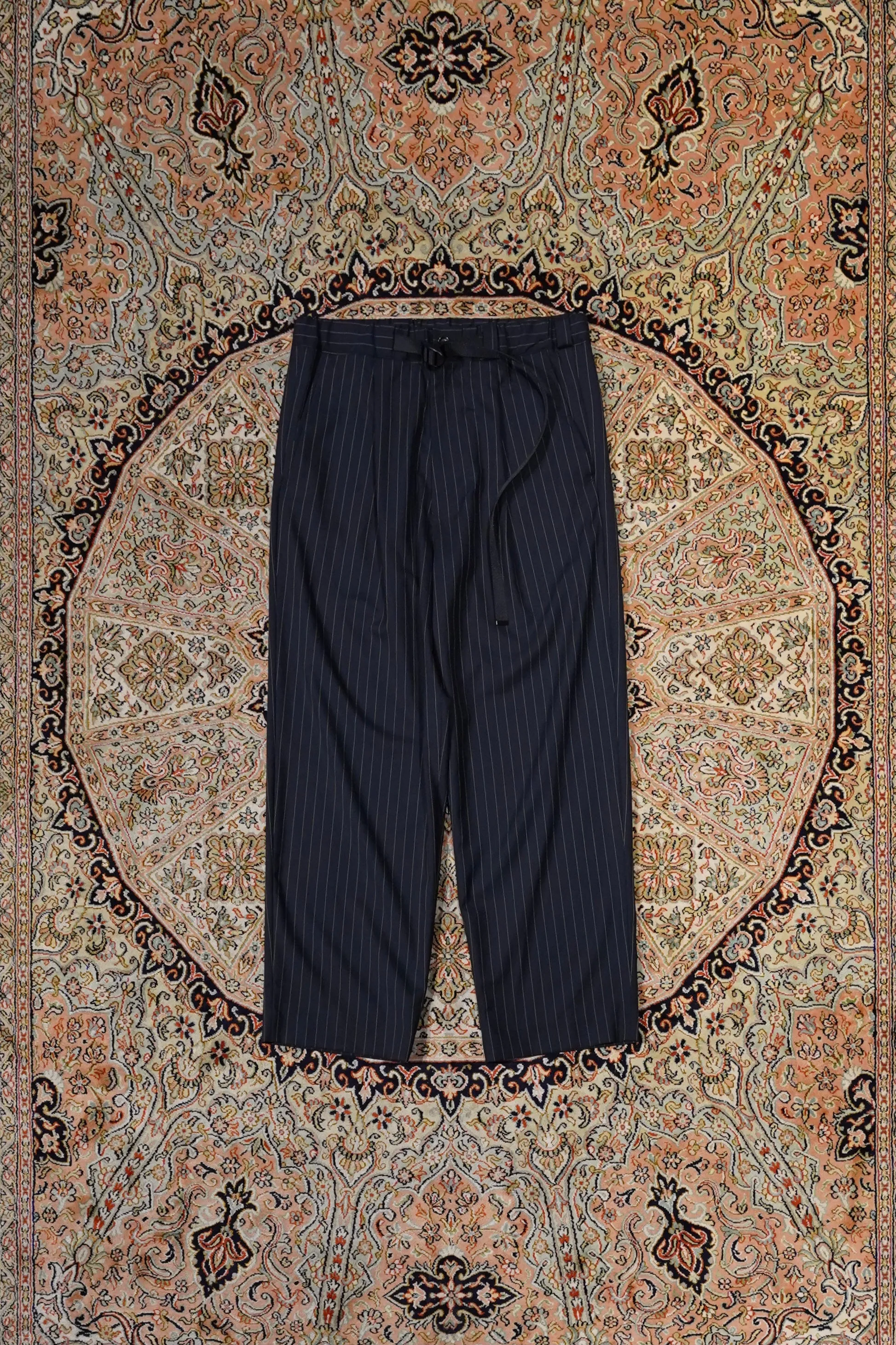UJOH Tape-Belt 1Tuck PNT (DARK NAVY)