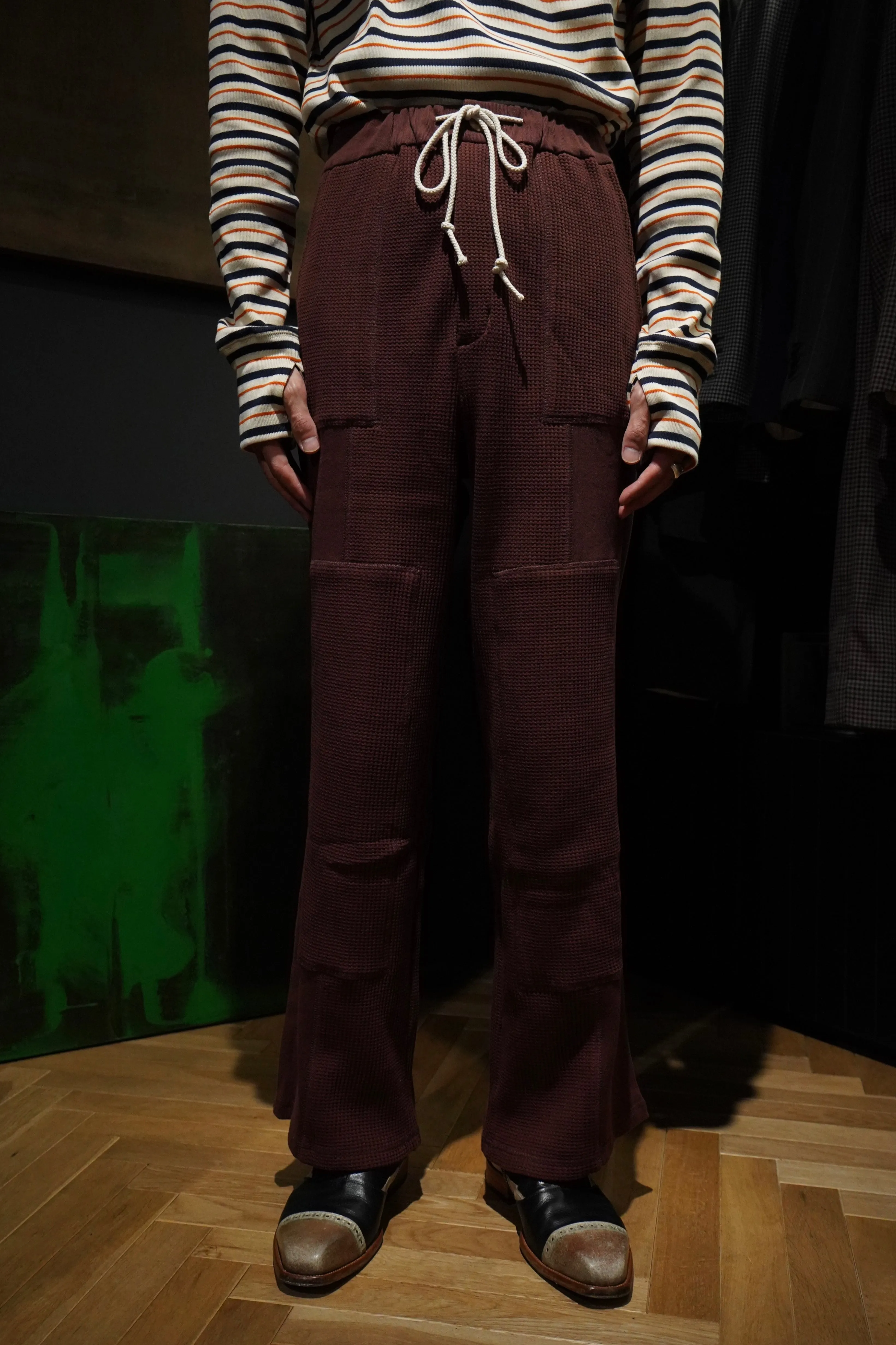 WAFFLE EASY PANTS (BROWN)