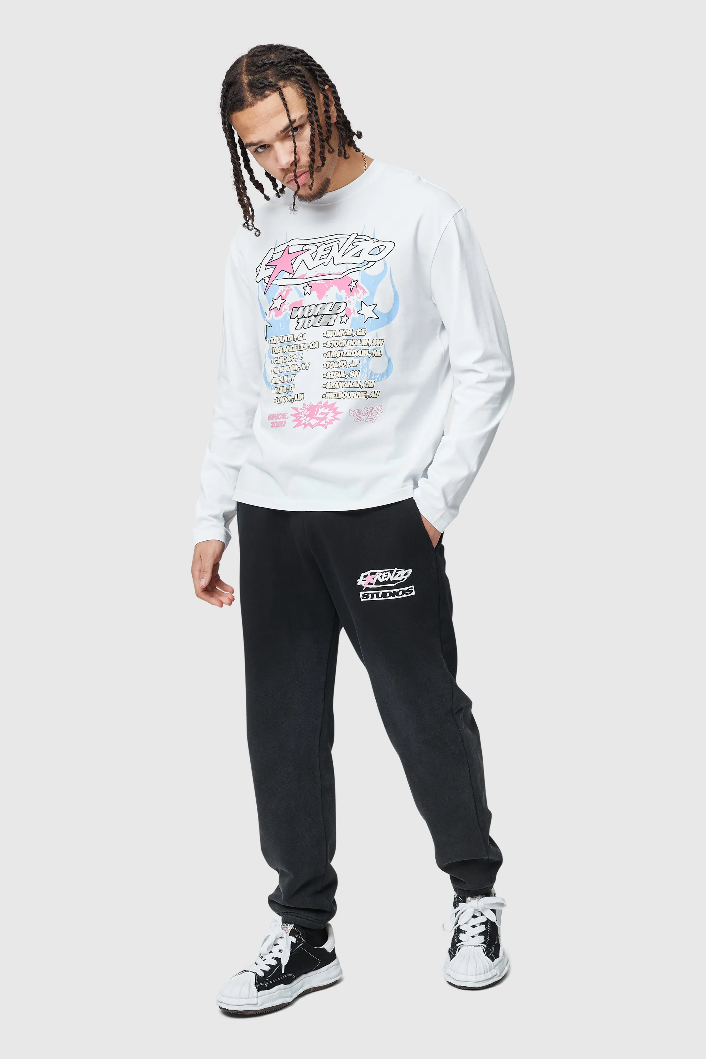 World Tour Long Sleeve Tee - White