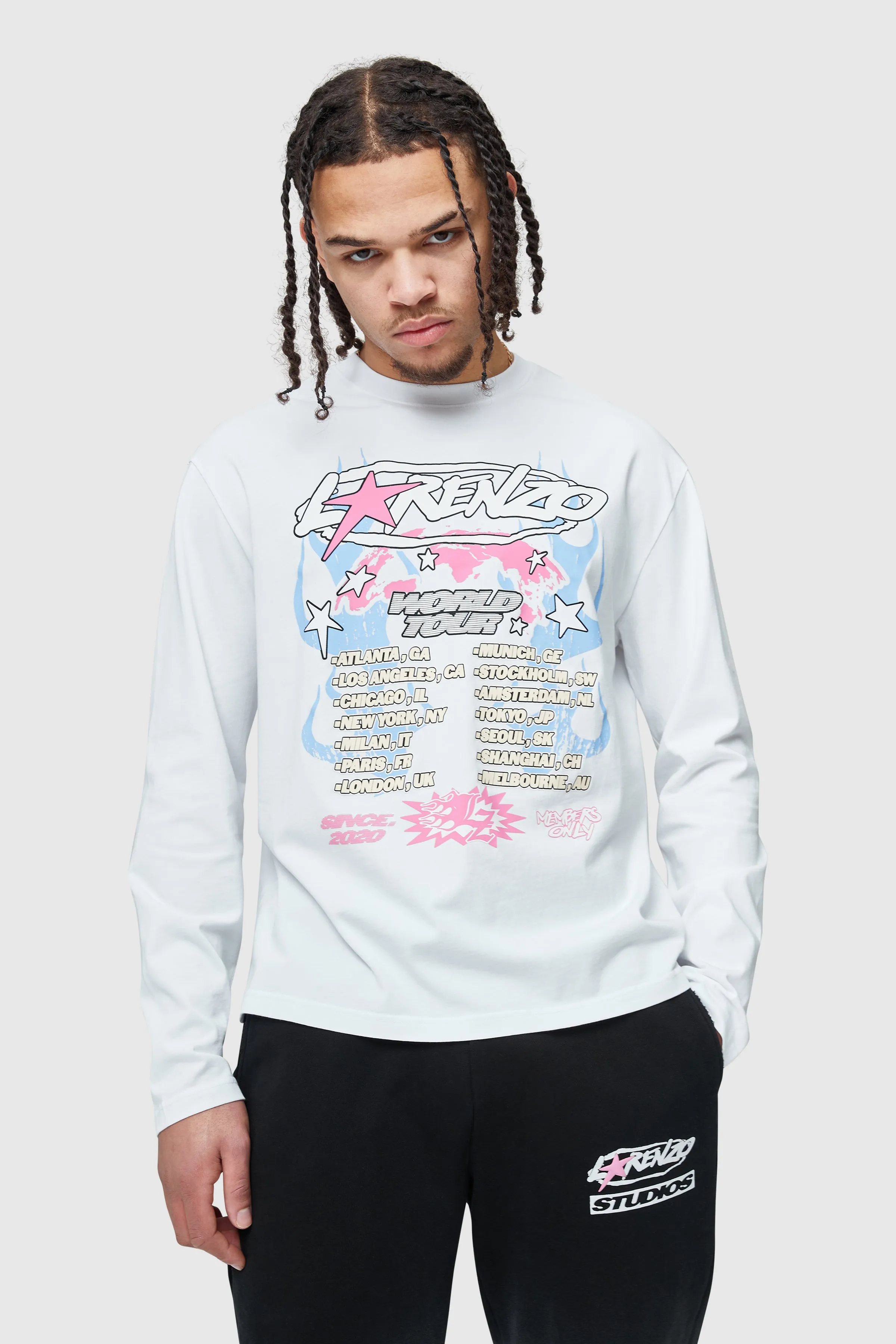 World Tour Long Sleeve Tee - White