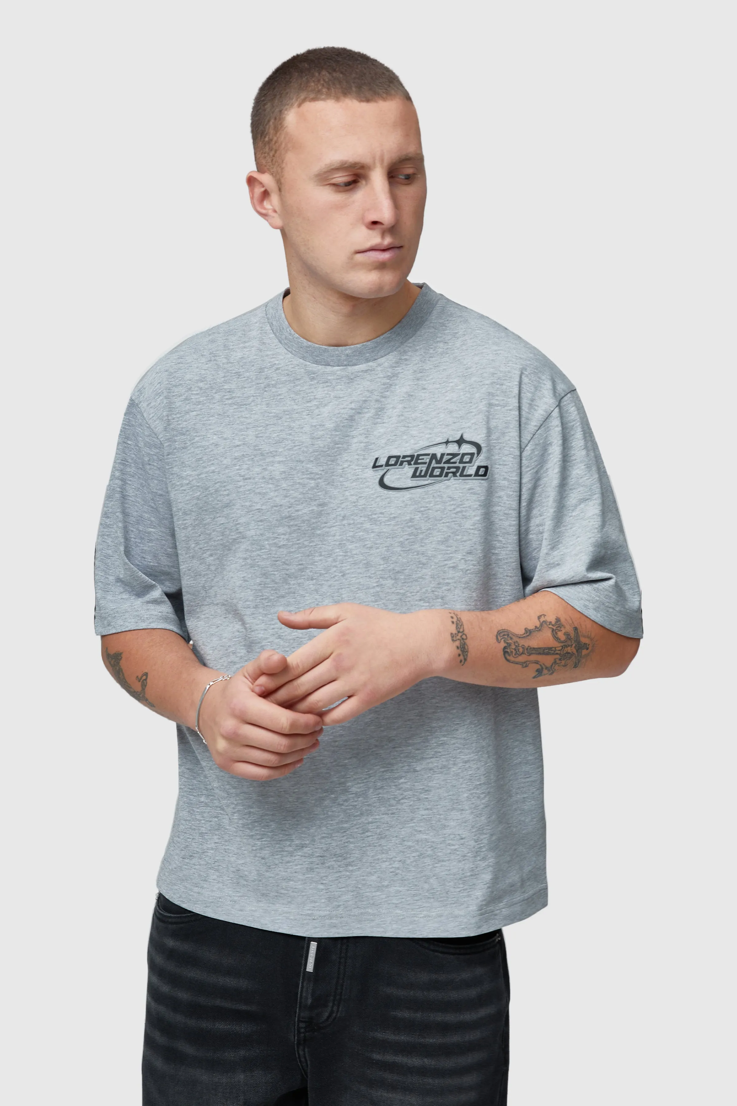 Y2K World Tee - Grey