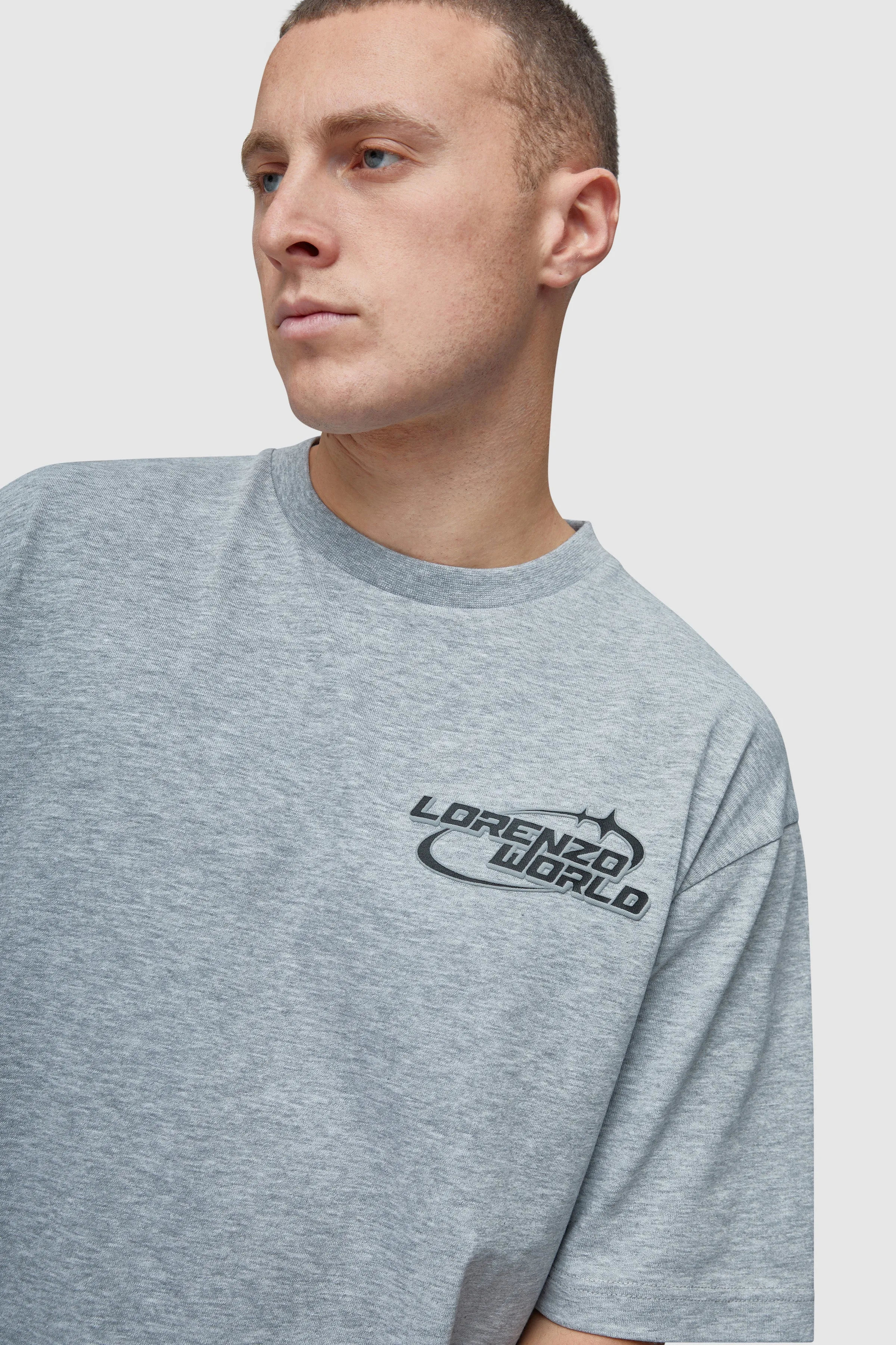 Y2K World Tee - Grey